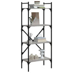 Bücherregal 4 Fächer Grau Sonoma 56x31,5x138,5 cm Holzwerkstoff