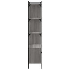 Bücherregal mit Türen Grau Sonoma 76,5x30x154,5cm Holzwerkstoff