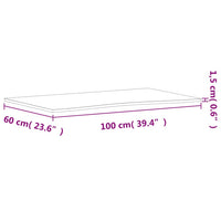 Schreibtischplatte 100x(55-60)x1,5 cm Massivholz Buche