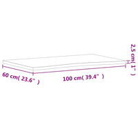 Schreibtischplatte 100x(55-60)x2,5 cm Massivholz Buche