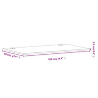 Schreibtischplatte 100x60x1,5 cm Massivholz Buche