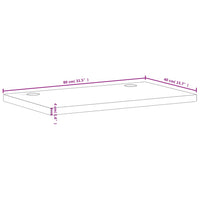 Schreibtischplatte 80x40x4 cm Massivholz Buche