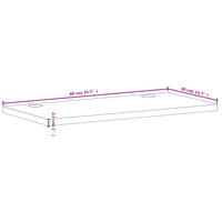 Schreibtischplatte 80x40x2,5 cm Massivholz Buche