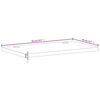 Schreibtischplatte 80x40x4 cm Massivholz Buche