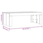 Couchtisch Betongrau 102x50x36 cm Holzwerkstoff