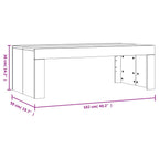 Couchtisch Grau Sonoma 102x50x36 cm Holzwerkstoff