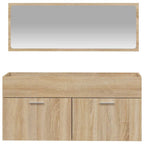Badschrank mit Spiegel Sonoma-Eiche Holzwerkstoff