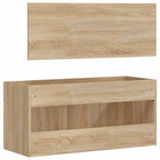 Badschrank mit Spiegel Sonoma-Eiche Holzwerkstoff