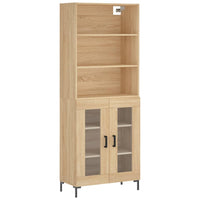 Highboard Sonoma-Eiche 69,5x34x180 cm Holzwerkstoff