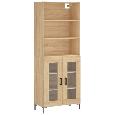 Highboard Sonoma-Eiche 69,5x34x180 cm Holzwerkstoff