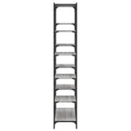 Bücherregal Grau Sonoma 100x32x170 cm Holzwerkstoff und Eisen