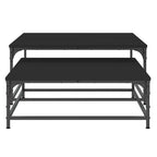 Satztische 2 Stk. Schwarz Holzwerkstoff