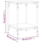 Couchtisch Sonoma-Eiche 40x40x55 cm Holzwerkstoff