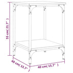 Couchtisch Grau Sonoma 40x40x55 cm Holzwerkstoff