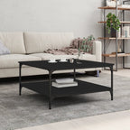 Couchtisch Schwarz 80x80x40 cm Holzwerkstoff