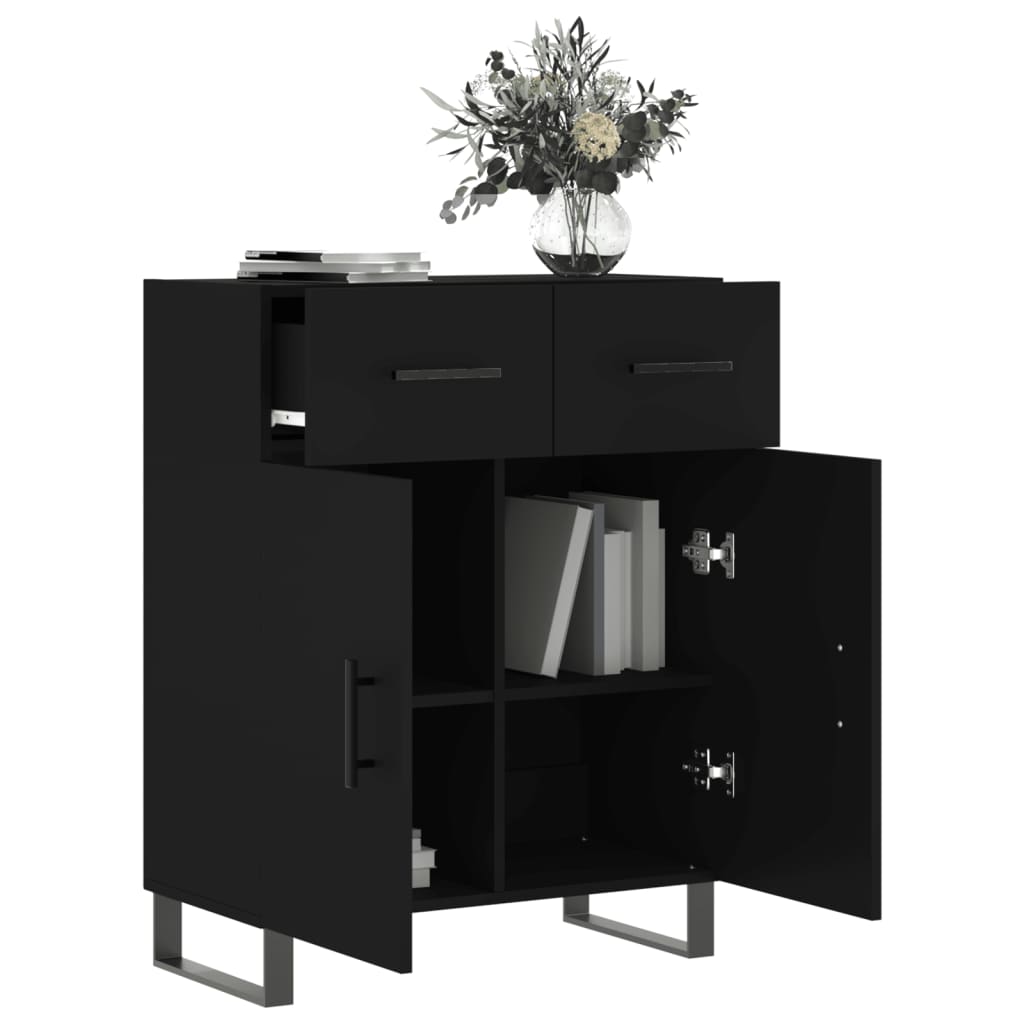 Sideboard Schwarz 69,5x34x90 cm Holzwerkstoff