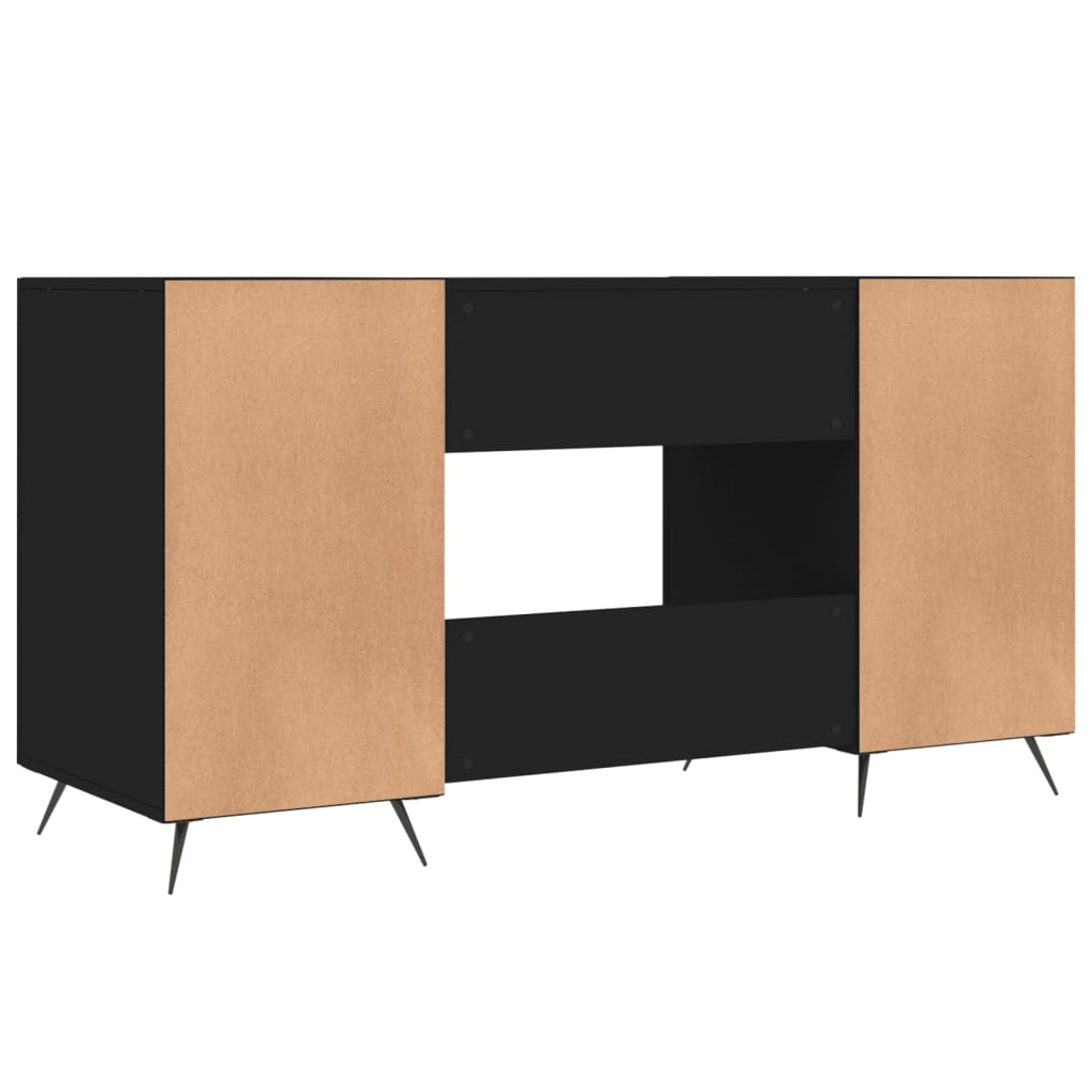 Schreibtisch Schwarz 140x50x75 cm Holzwerkstoff