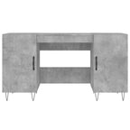 Schreibtisch Betongrau 140x50x75 cm Holzwerkstoff