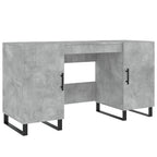 Schreibtisch Betongrau 140x50x75 cm Holzwerkstoff