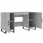 Schreibtisch Betongrau 140x50x75 cm Holzwerkstoff