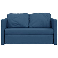 Bodensofa mit Schlaffunktion Blau 112x174x55 cm Stoff