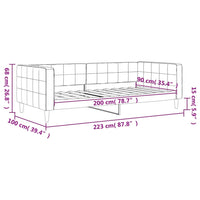 Tagesbett Schwarz 90x200 cm Samt