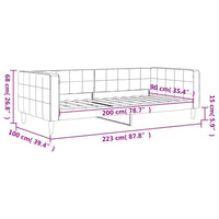 Tagesbett Gelb 90x200 cm Samt