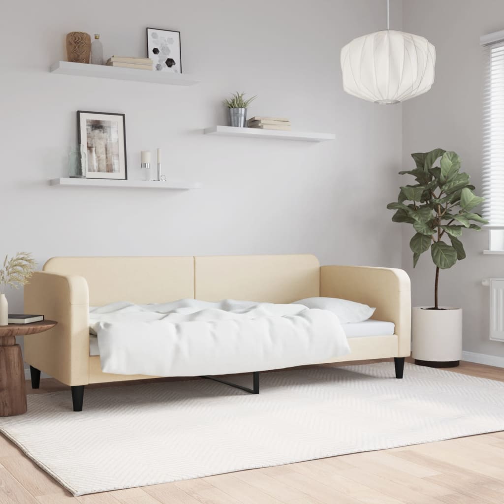 Tagesbett Creme 80x200 cm Stoff