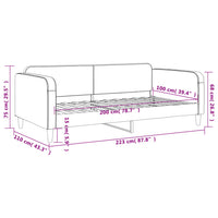 Tagesbett Schwarz 100x200 cm Stoff