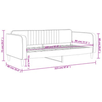 Tagesbett Blau 80x200 cm Samt