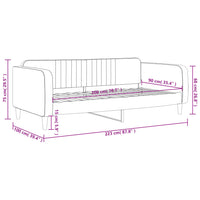 Tagesbett Dunkelgrau 90x200 cm Samt