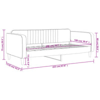 Tagesbett Dunkelgrau 100x200 cm Samt