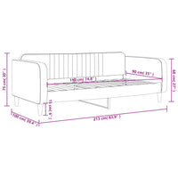 Tagesbett Schwarz 90x190 cm Samt