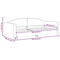 Tagesbett Dunkelgrau 90x200 cm Stoff