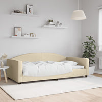 Tagesbett Creme 100x200 cm Stoff