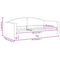 Tagesbett Schwarz 90x190 cm Stoff