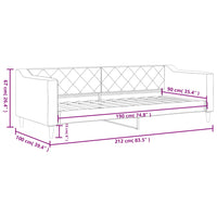 Tagesbett Schwarz 90x190 cm Stoff