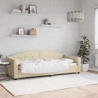 Tagesbett Creme 80x200 cm Stoff