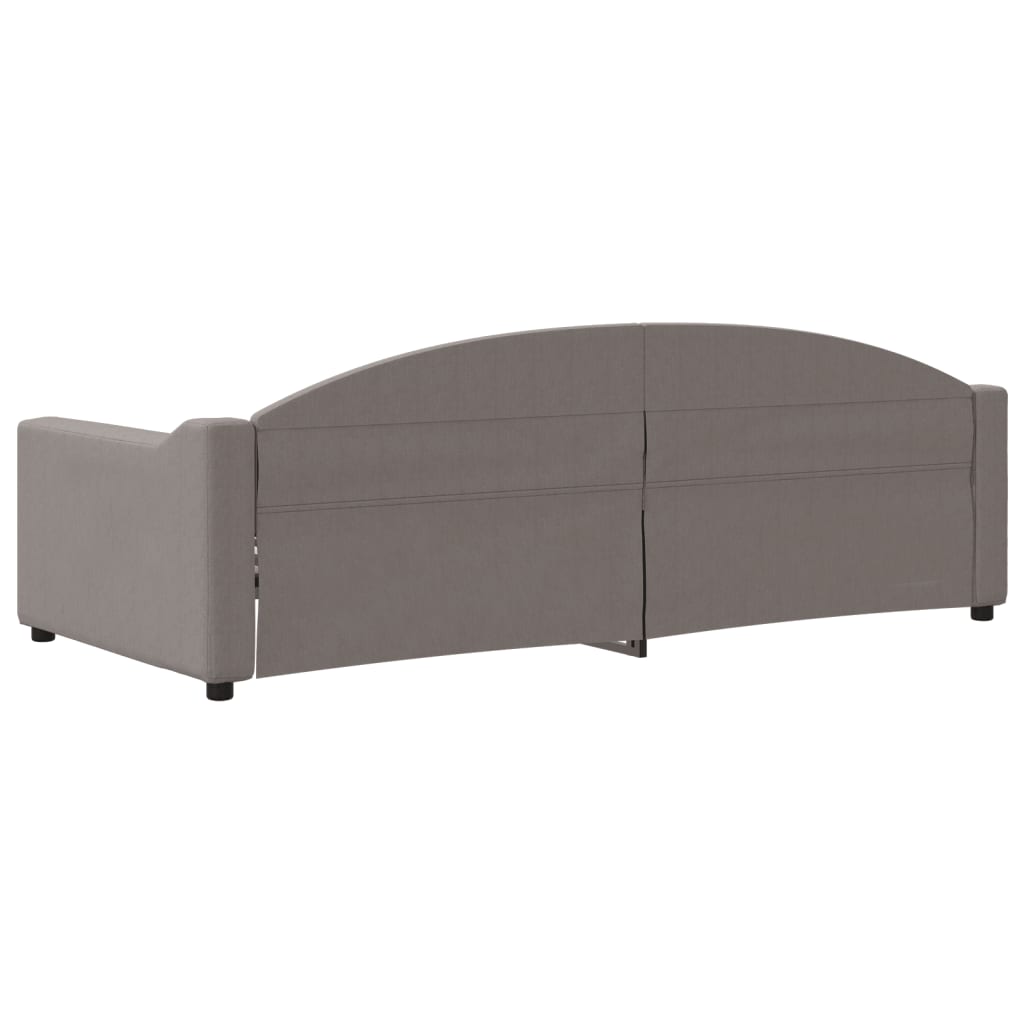 Tagesbett Taupe 90x200 cm Stoff