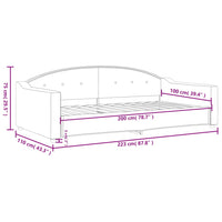 Tagesbett Schwarz 100x200 cm Stoff