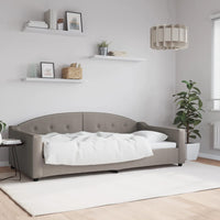 Tagesbett Taupe 100x200 cm Stoff