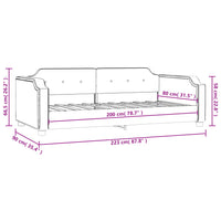 Tagesbett Hellgrau 80x200 cm Stoff