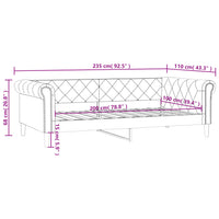 Tagesbett Schwarz 100x200 cm Kunstleder