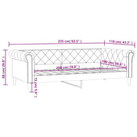 Tagesbett Cappuccino-Braun 100x200 cm Kunstleder