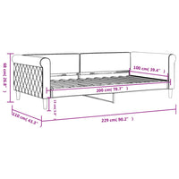 Tagesbett Dunkelgrau 100x200 cm Samt