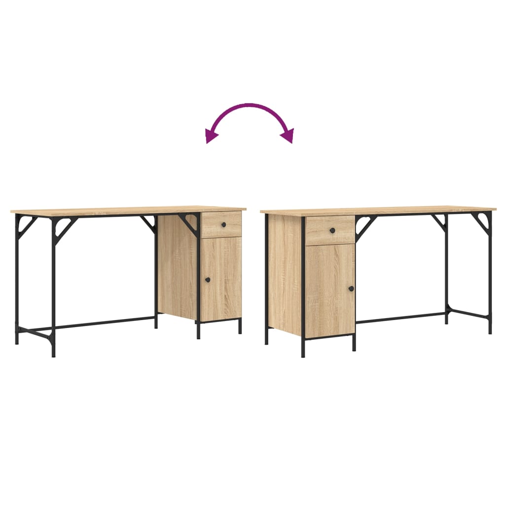 Computertisch Sonoma-Eiche 131x48x75 cm Holzwerkstoff