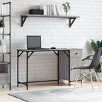Computertisch Grau Sonoma 131x48x75 cm Holzwerkstoff