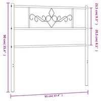 Kopfteil Metall Weiß 90 cm