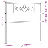 Kopfteil Metall Weiß 107 cm