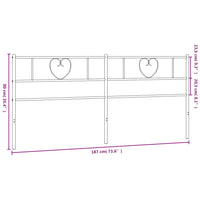 Kopfteil Metall Weiß 180 cm